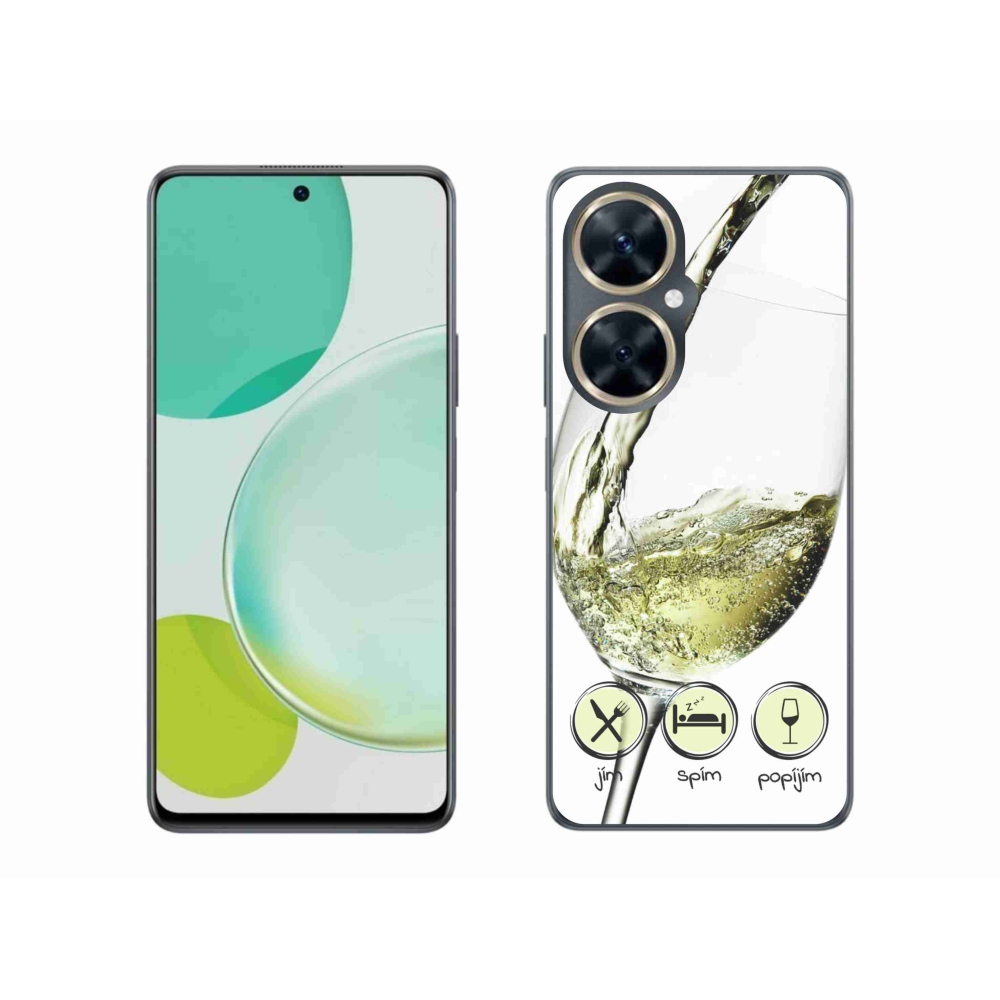 Gélový obal mmCase na Huawei Nova 11i - pohár vína bielej