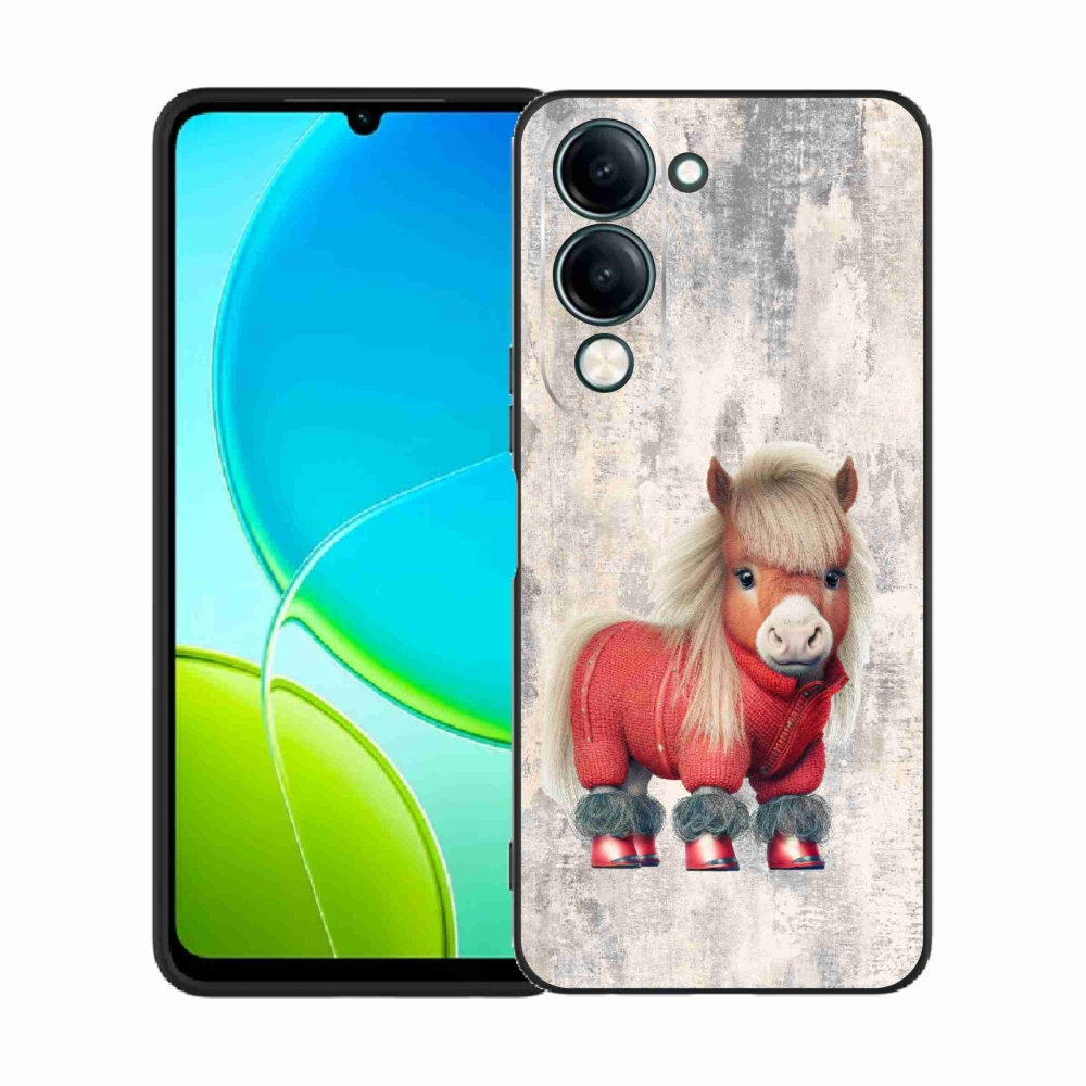 Gélový kryt mmCase na Vivo Y29s 5G - poník vo svetri