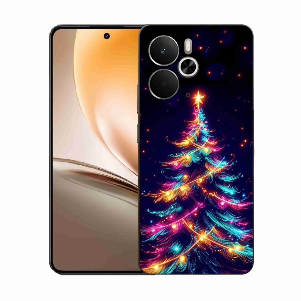 Gélový kryt mmCase na Realme 14 5G - neónový vianočný stromček