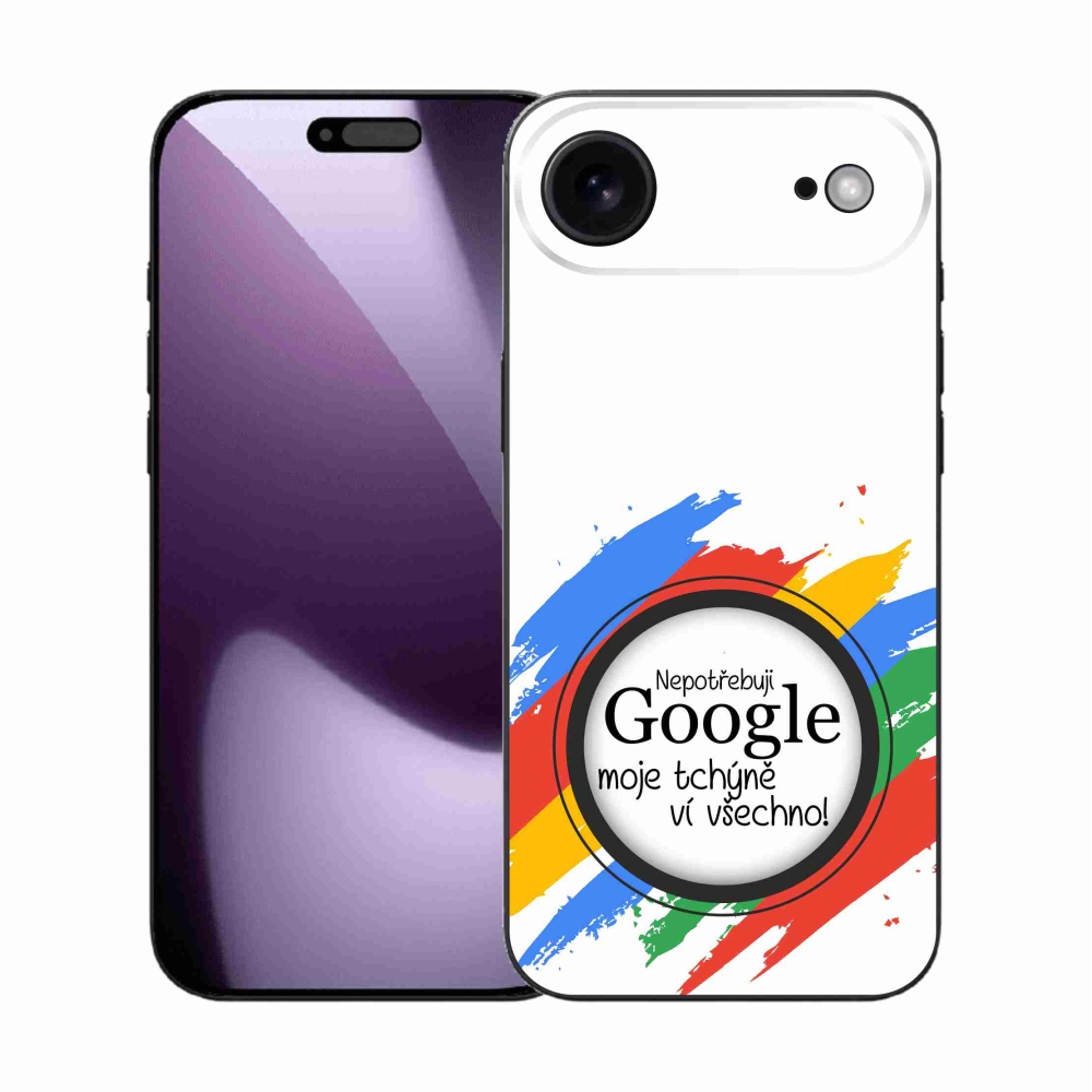 Gélový kryt mmCase na iPhone 17 Air - svokra vie všetko biele pozadie