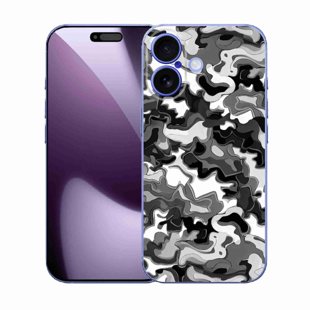 Gélový kryt mmCase na iPhone 17 - maskáčový vzor 3