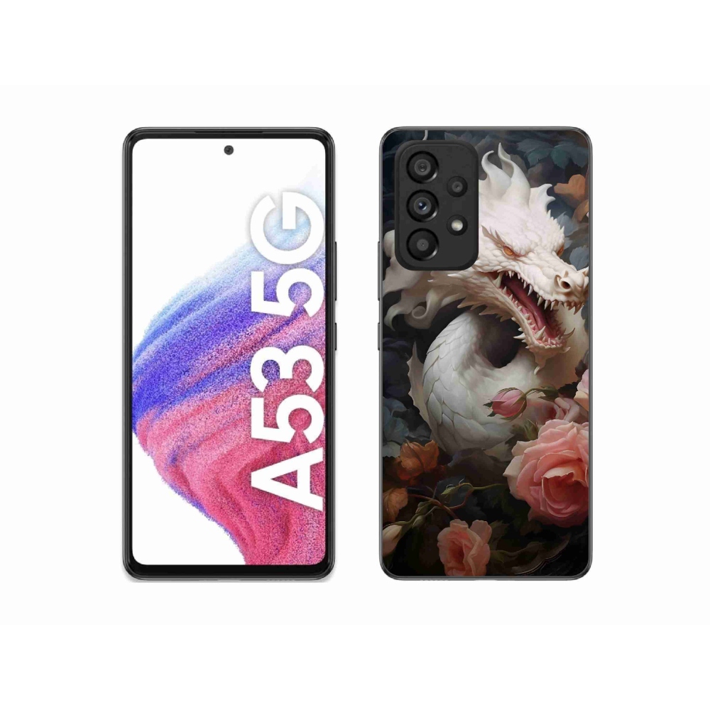 Gélový kryt mmCase na Samsung Galaxy A53 5G - biely drak
