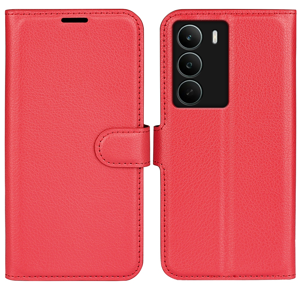 Litchi knižkové puzdro na Realme C71 - červené