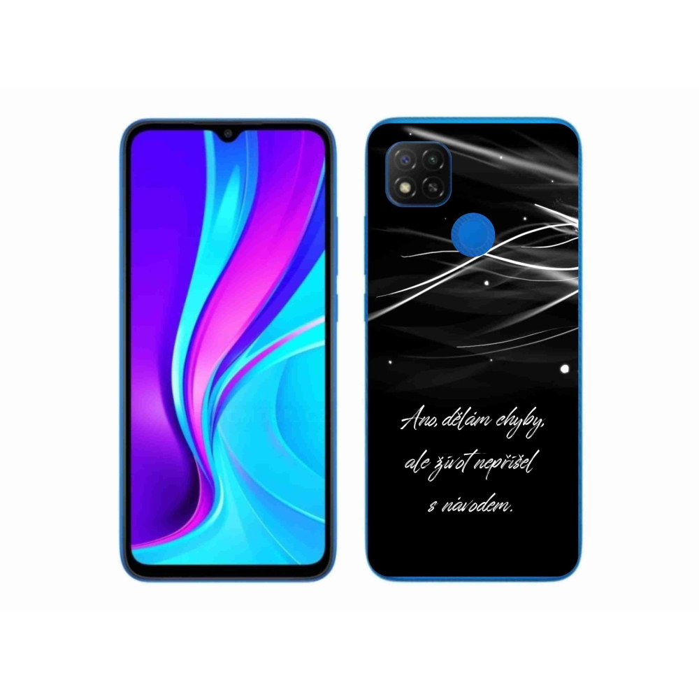 Gélový kryt mmCase na Xiaomi Redmi 9C - citát čierne pozadie