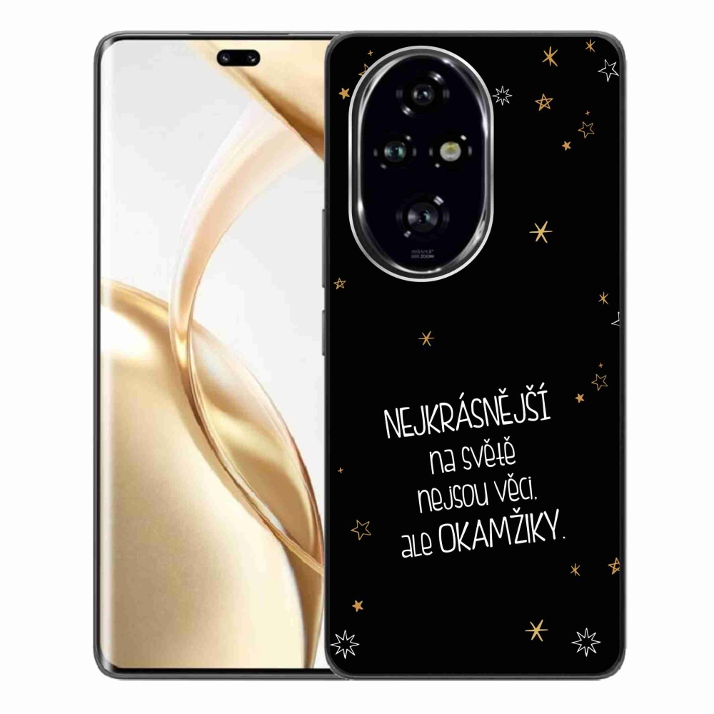 Gélový kryt mmCase na Honor 200 Pro 5G - citát 4 čierne pozadie
