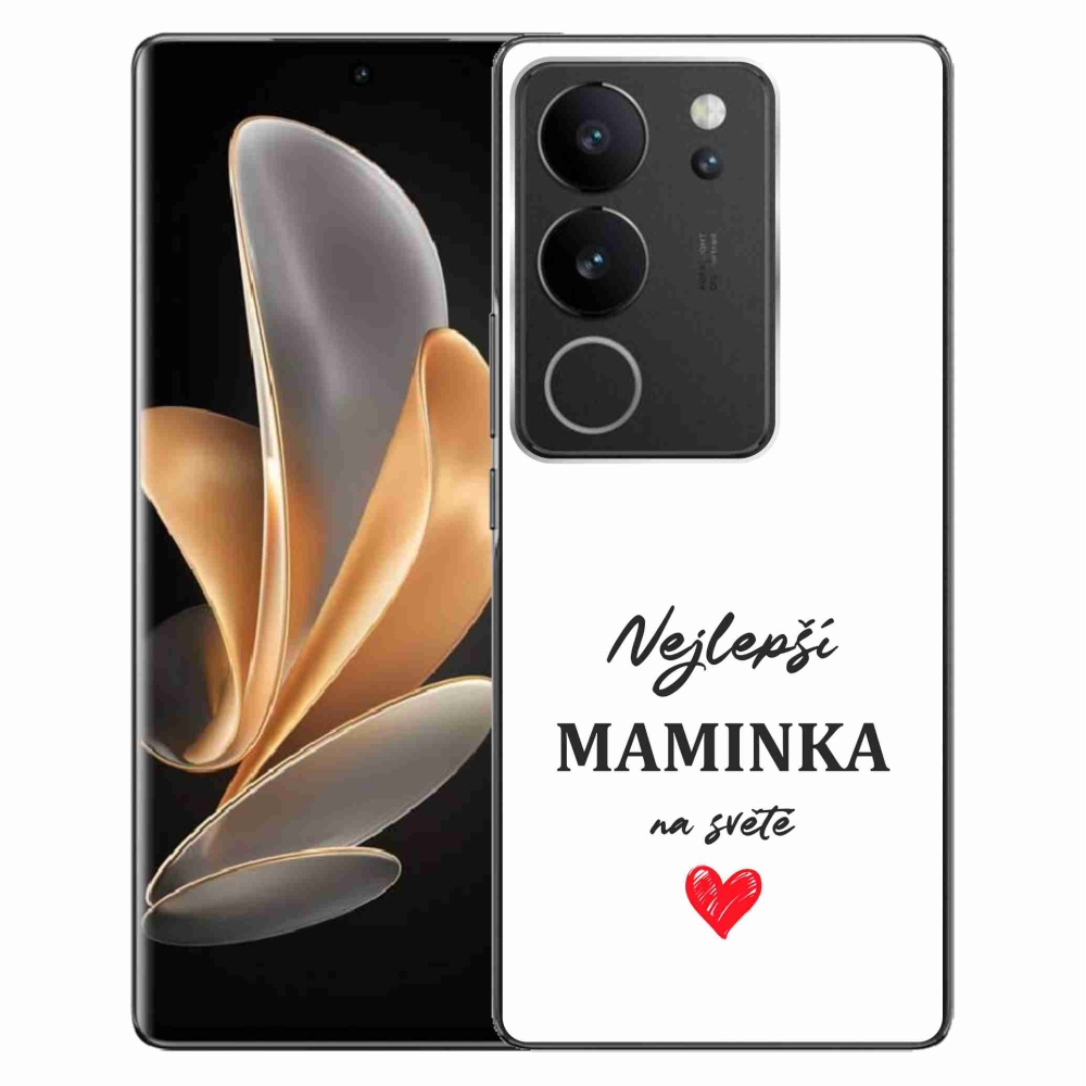 Gélový kryt mmCase na Vivo V29 5G - najlepšia mamička 1 biele pozadie