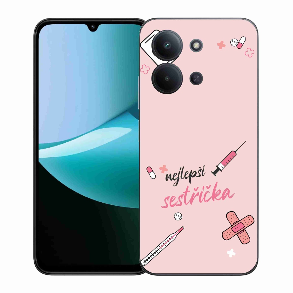 Gélový kryt mmCase na Xiaomi Redmi 15C 4G (171mm)/Poco C85 4G (171mm) - najlepšia sestrička ružové pozadie