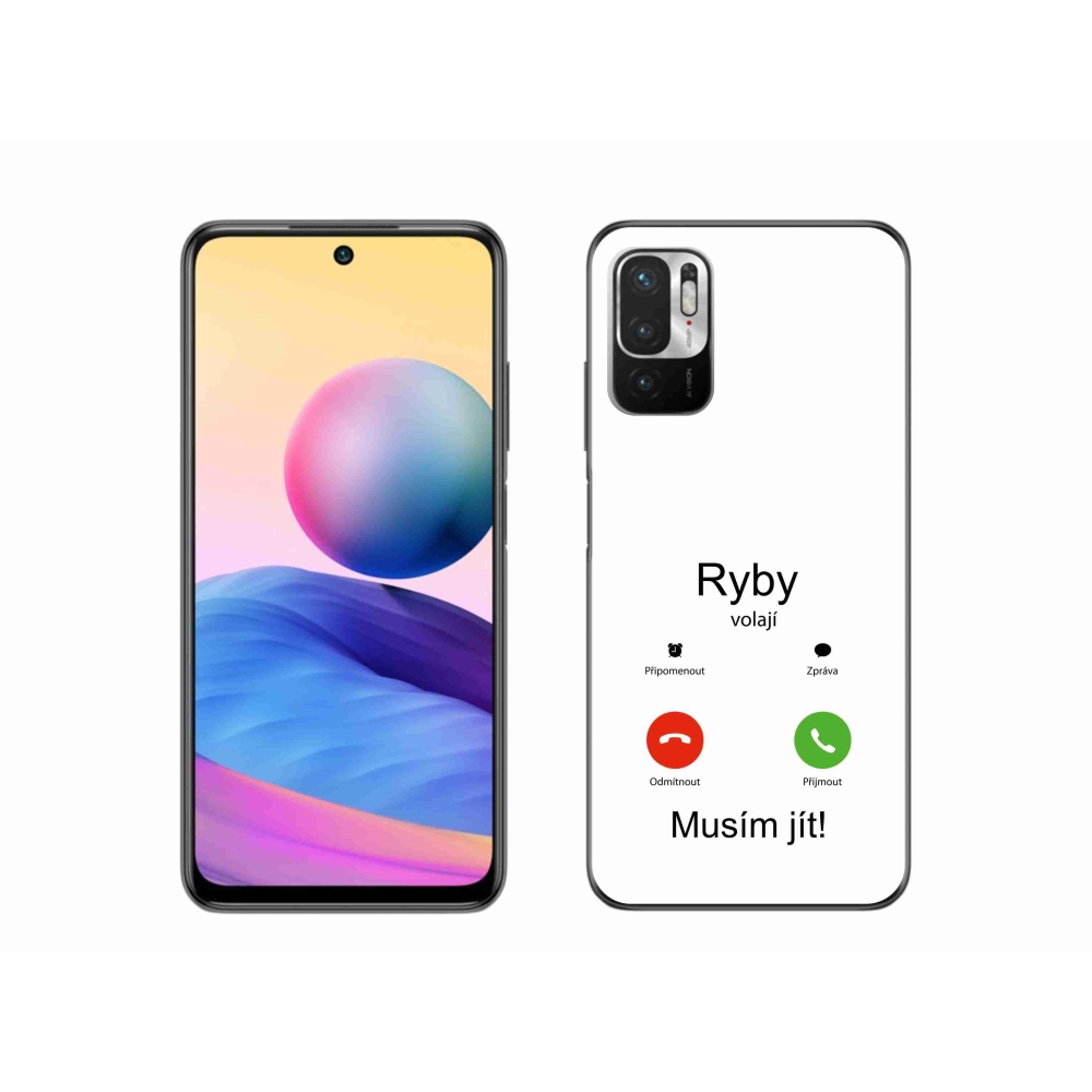 Gélový kryt mmCase na Xiaomi Redmi Note 10 5G - ryby volajú biele pozadie
