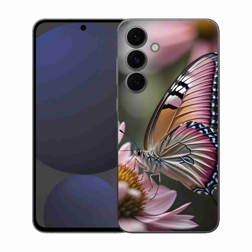 Gélový kryt mmCase na Samsung Galaxy S25 FE - farebný motýľ