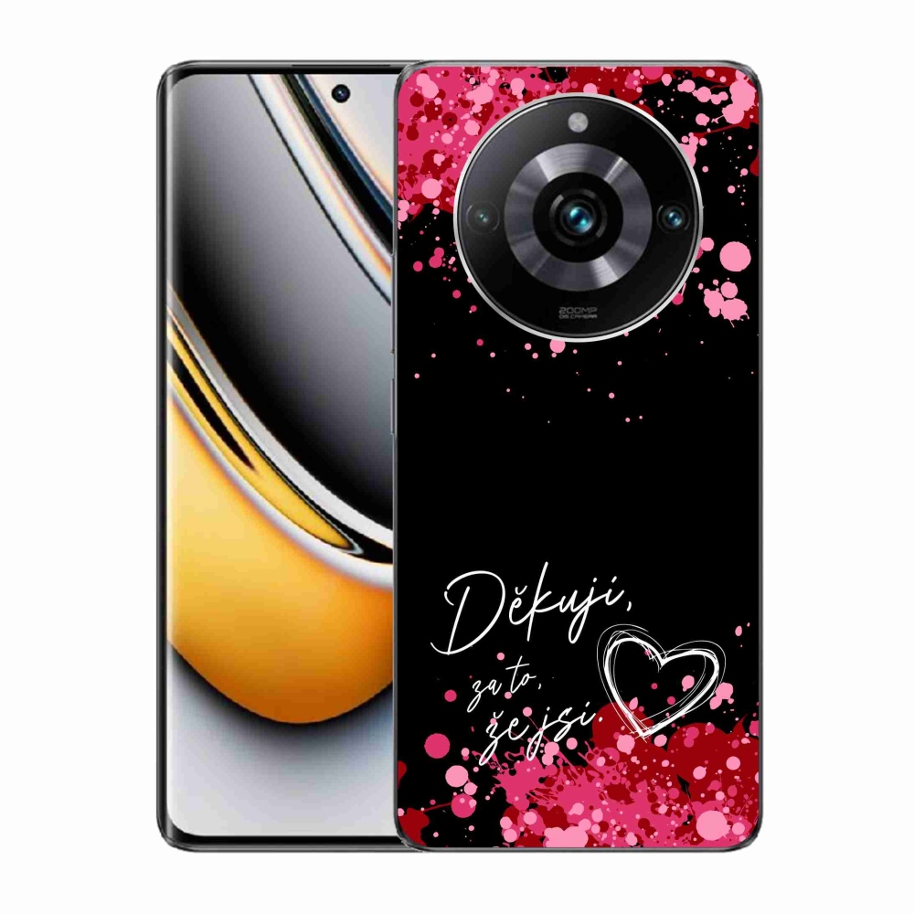 Gélový kryt mmCase na Realme 11 Pro/11 Pro+ - zamilovaný text 2 čierne pozadie