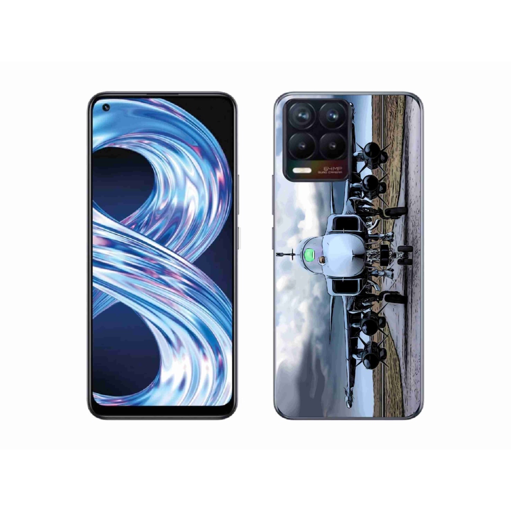 Gélový kryt mmCase na Realme 8 Pro - vojenské lietadlo