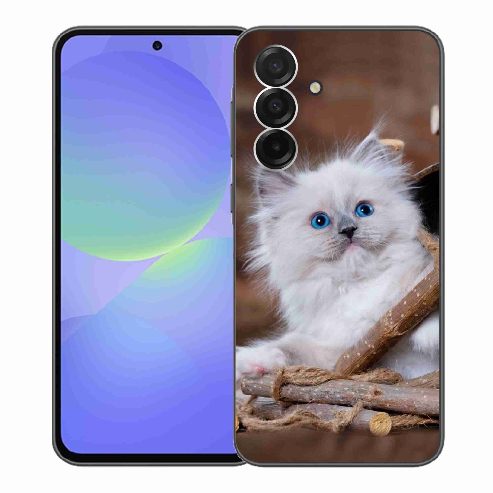 Gélový kryt mmCase na Samsung Galaxy A36 5G - biele mačiatko