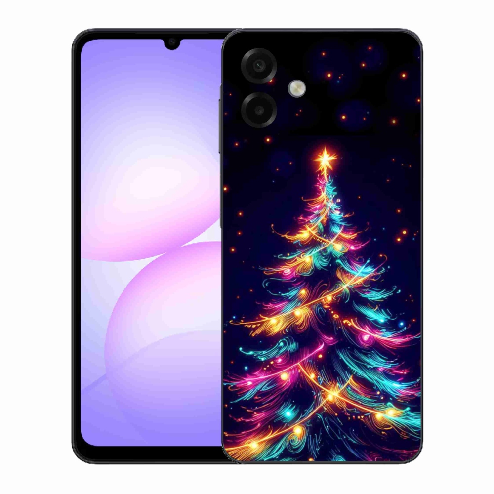 Gélový kryt mmCase na Samsung Galaxy A07 4G - neónový vianočný stromček