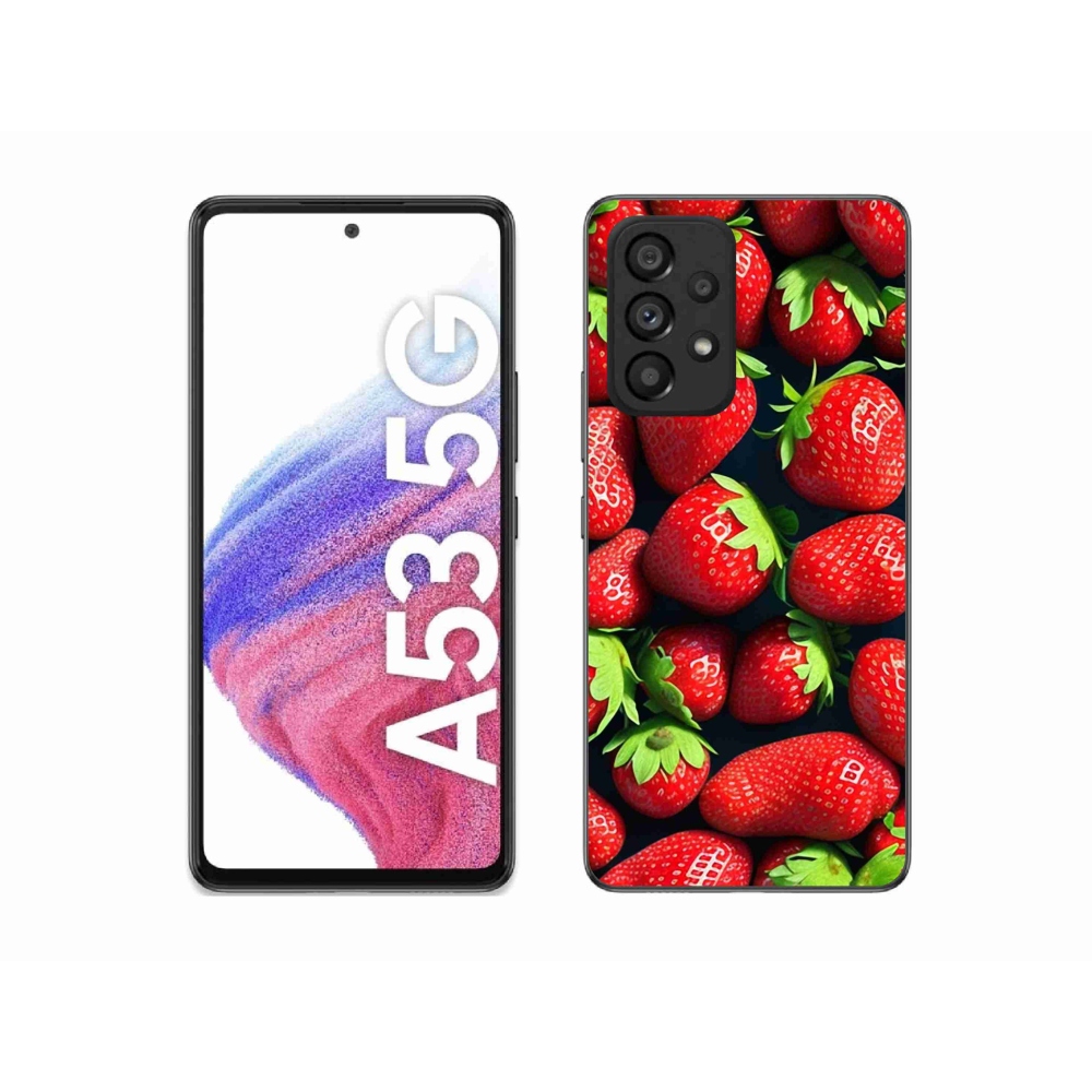 Gélový kryt mmCase na Samsung Galaxy A53 5G - jahody