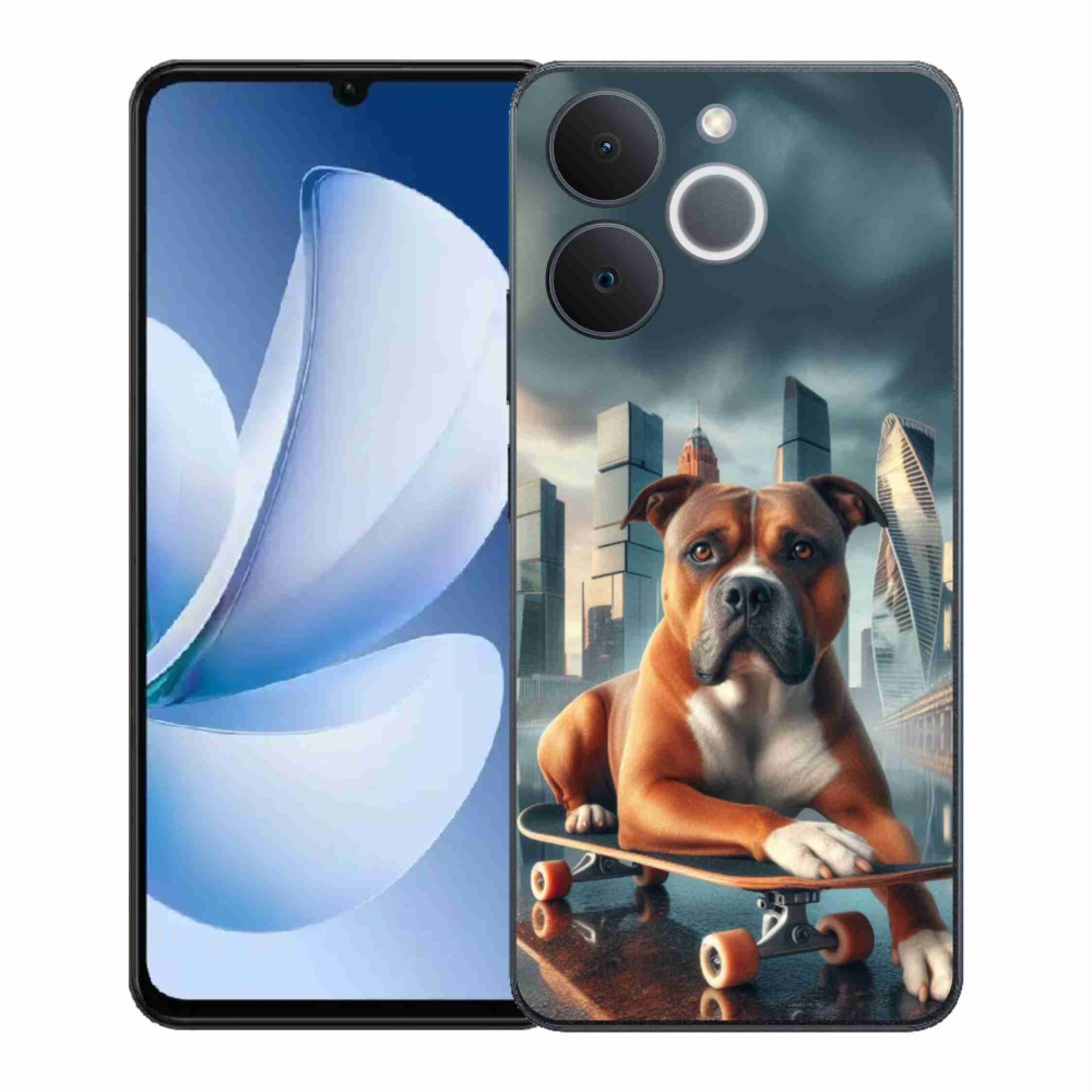 Gélový kryt mmCase na Realme Note 70T - pes na skateboarde