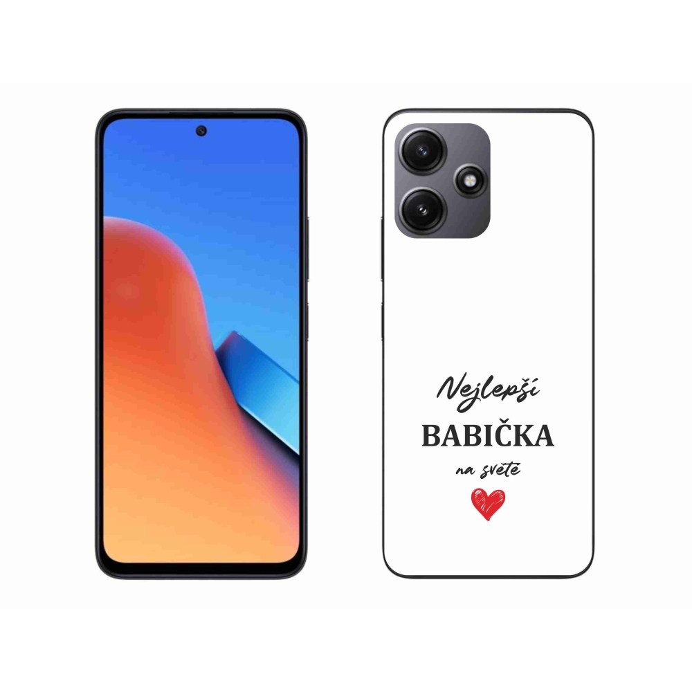 Gélový kryt mmCase na Xiaomi Redmi 12 5G - najlepšia babička 1 biele pozadie
