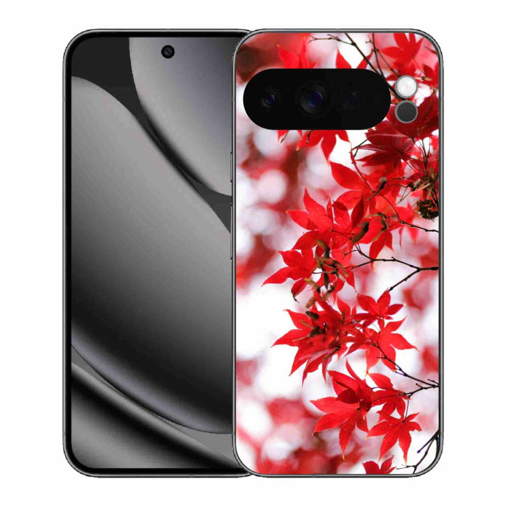 Gélový kryt mmCase na Google Pixel 10 Pro XL - červené listy