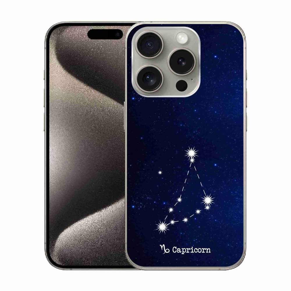 Gélový kryt mmCase na iPhone 15 Pro - súhvezdie Kozorožca