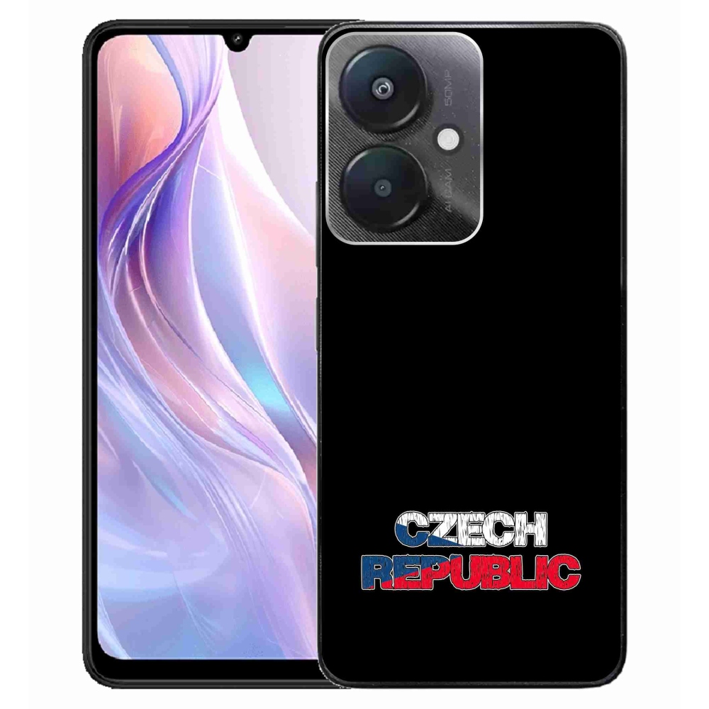 Gélový kryt mmCase na Xiaomi Redmi 13C 5G - Czech Republic čierne pozadie