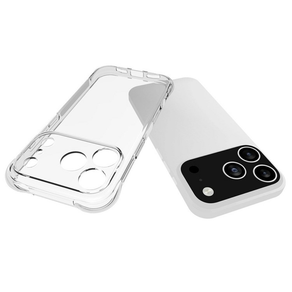Priehľadný gélový obal na iPhone 17 Pro - priehľadný