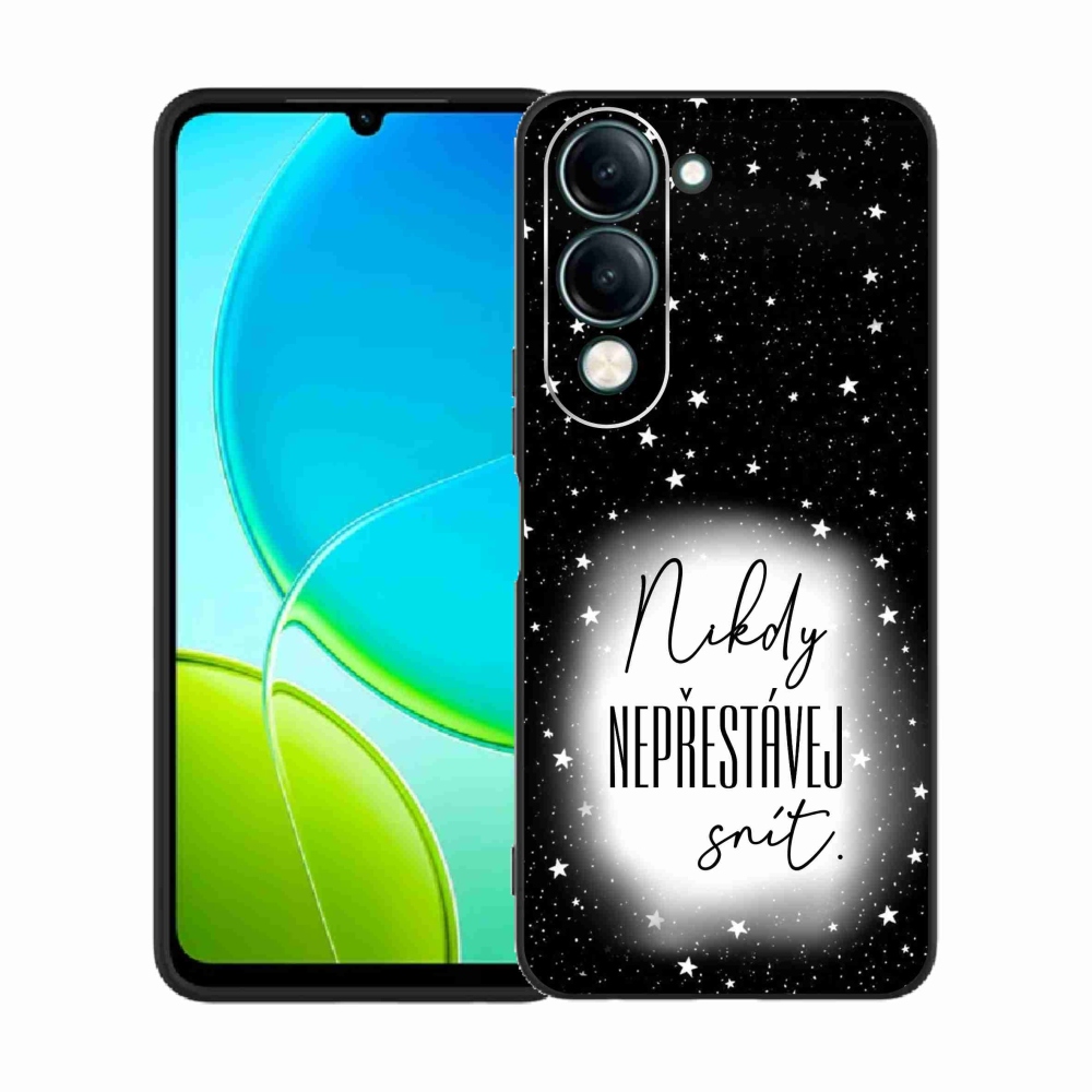 Gélový kryt mmCase na Vivo Y29s 5G - citát 1 bieločierne pozadie