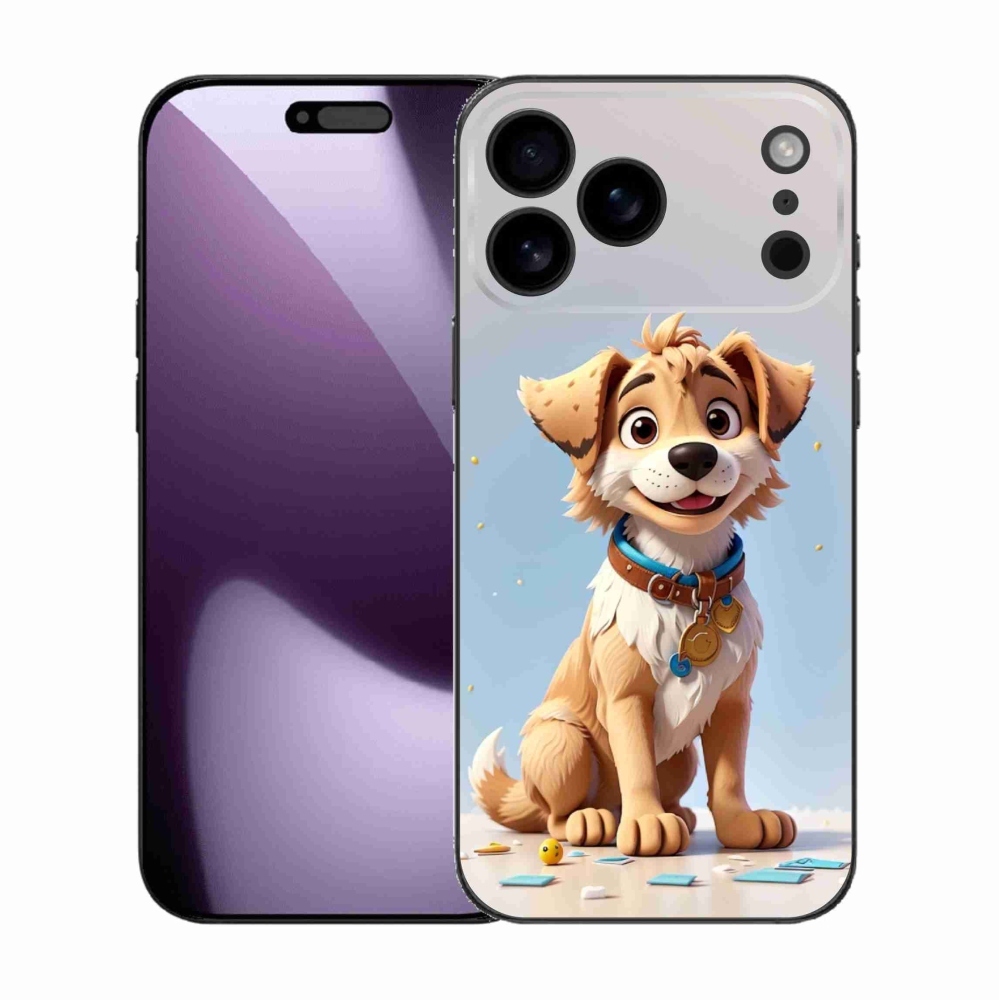 Gélový kryt mmCase na iPhone 17 Pro Max - kreslené šteňa