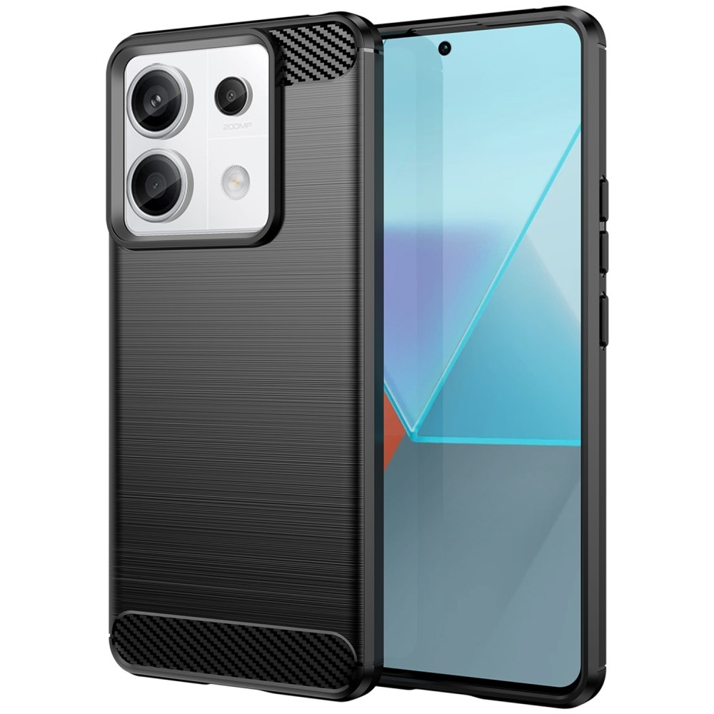 Carbon odolný gélový obal na Xiaomi Redmi Note 13 Pro 5G/Poco X6 5G - čierny