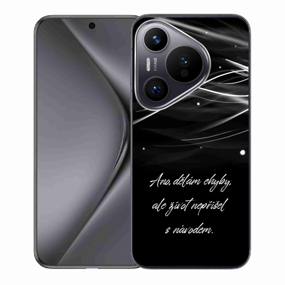 Gélový kryt mmCase na Huawei Pura 70 - citát čierne pozadie