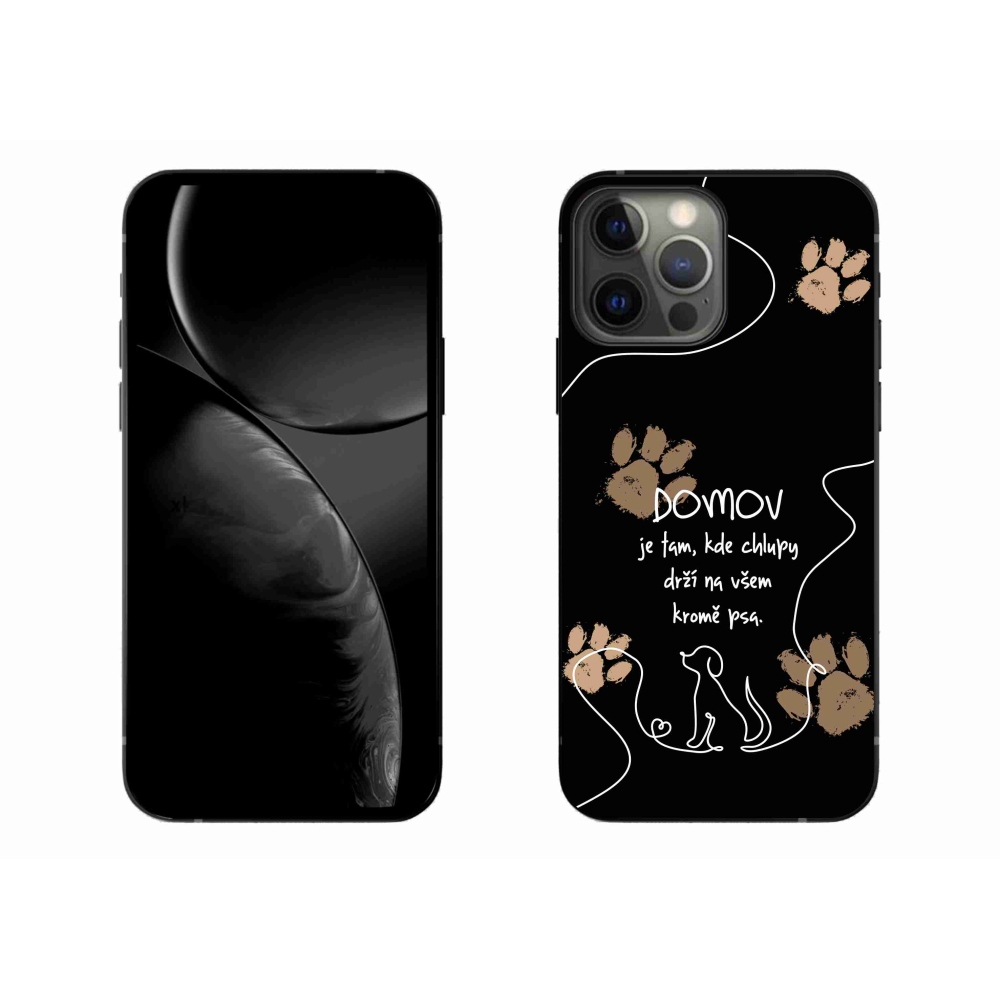 Gélový kryt mmCase na iPhone 13 Pro Max 6.7 - psí motív čierne pozadie