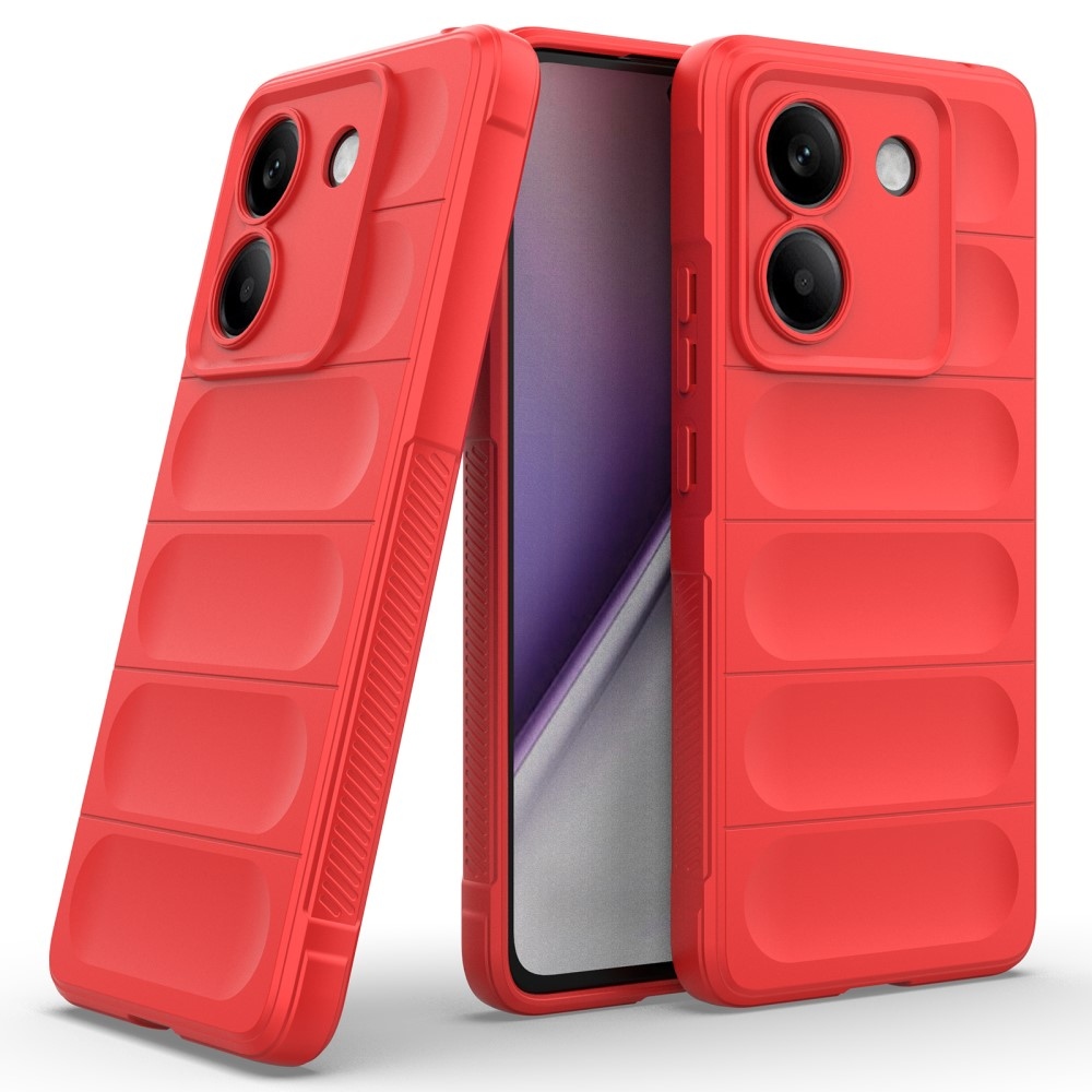 Rugg odolný gélový obal na Xiaomi Poco M7 Pro 5G - červený
