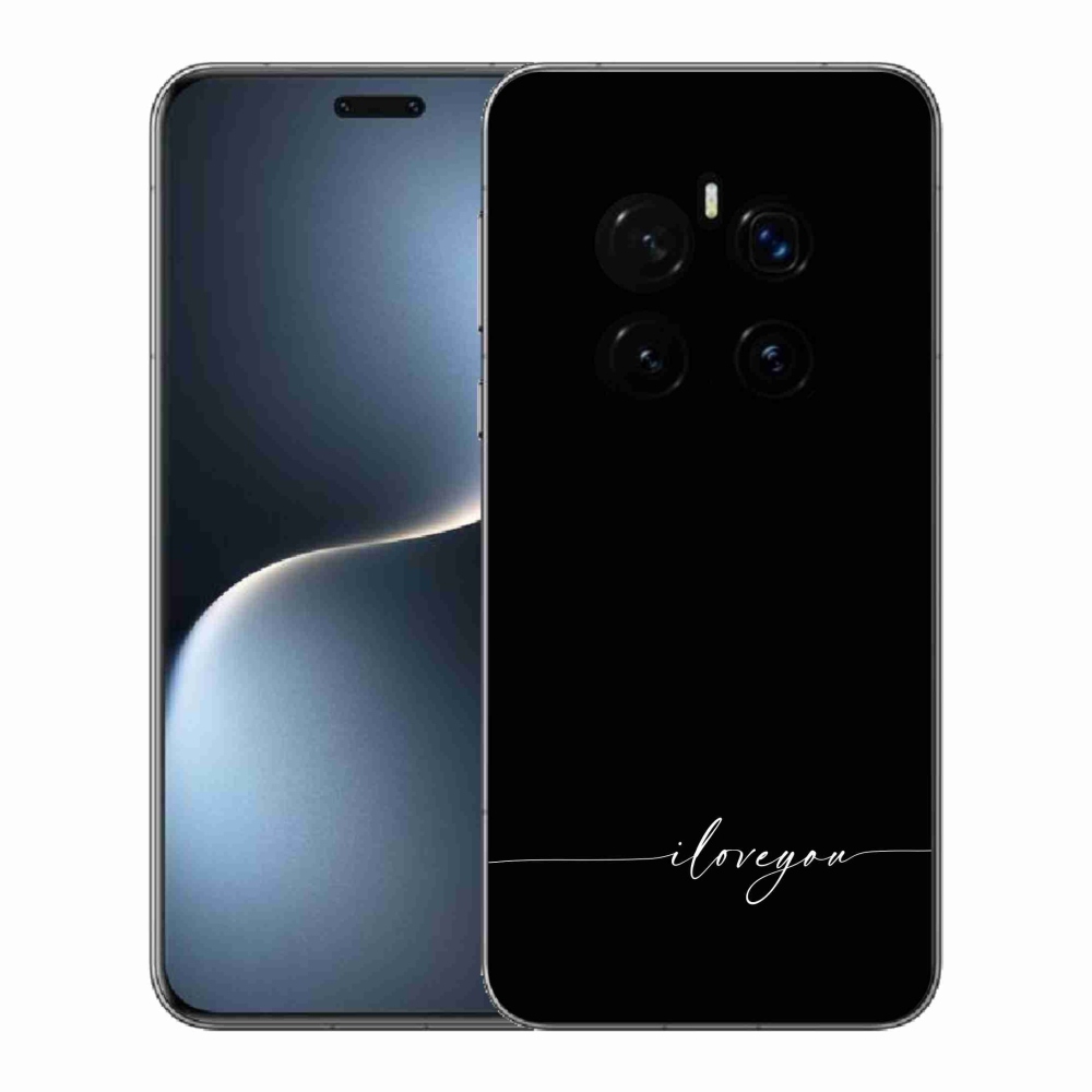 Gélový kryt mmCase na Honor Magic 7 Pro 5G - I love you čierne pozadie