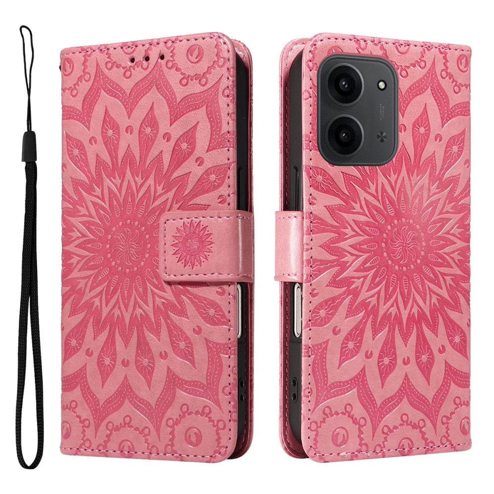 Sunflower knižkové púzdro na Xiaomi Redmi 15C 4G/5G (173mm) - ružové