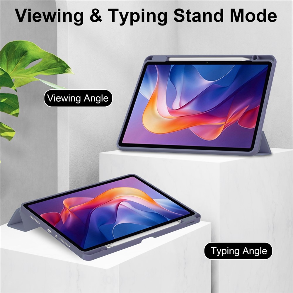 Case chytré zatváracie púzdro na tablet Xiaomi Redmi Pad 2 - fialové