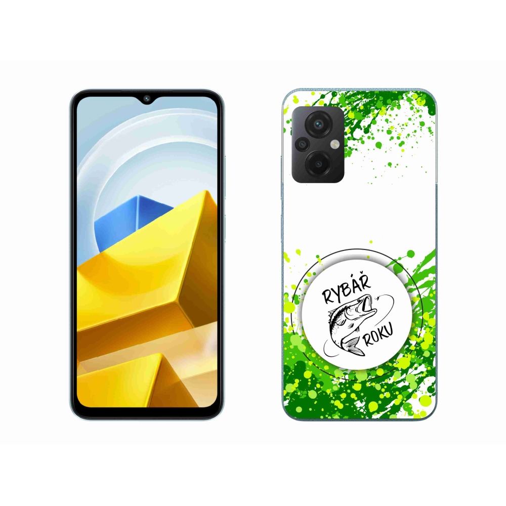 Gélový kryt mmCase na Xiaomi Poco M5 4G - rybár roka biele pozadie