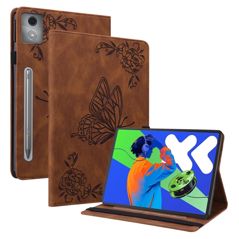 Butterfly zatváracie púzdro na tablet Lenovo Idea Tab Pro 12.7 - hnedé