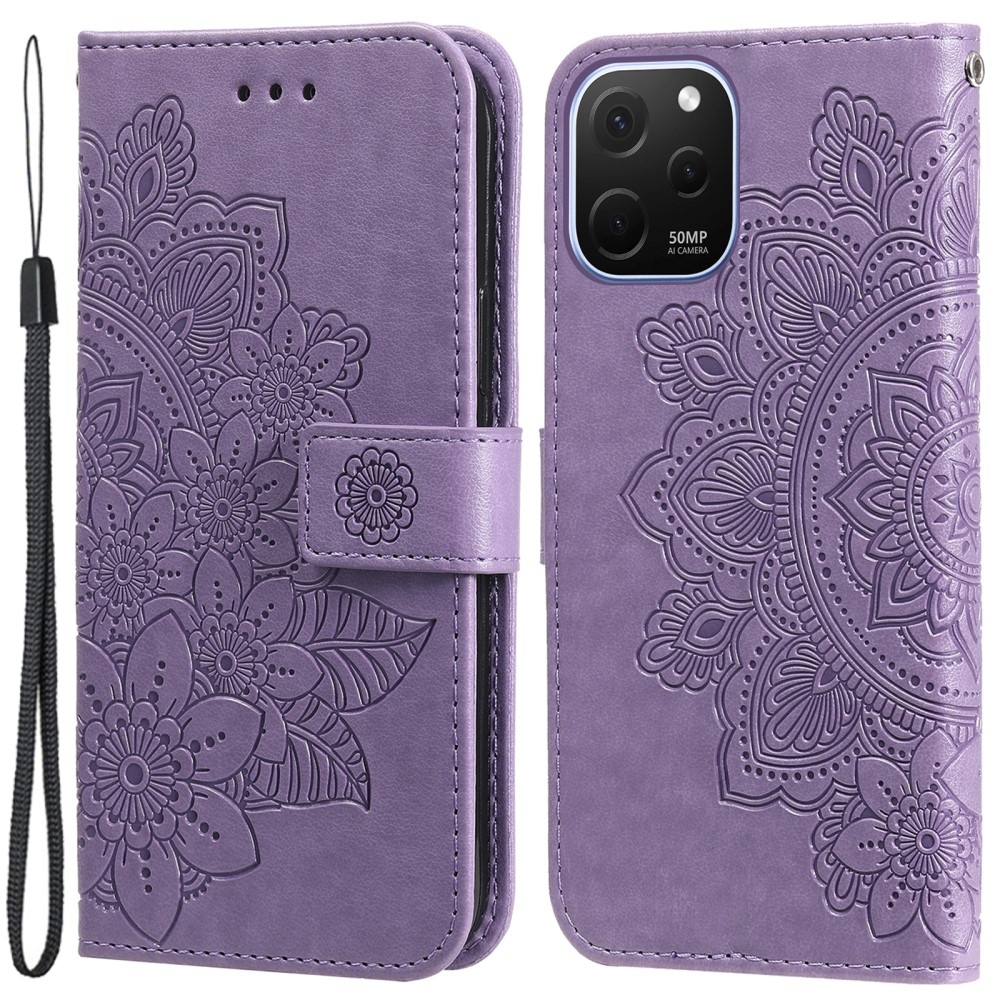 Mandala knižkové puzdro na Huawei Nova Y61 - fialové