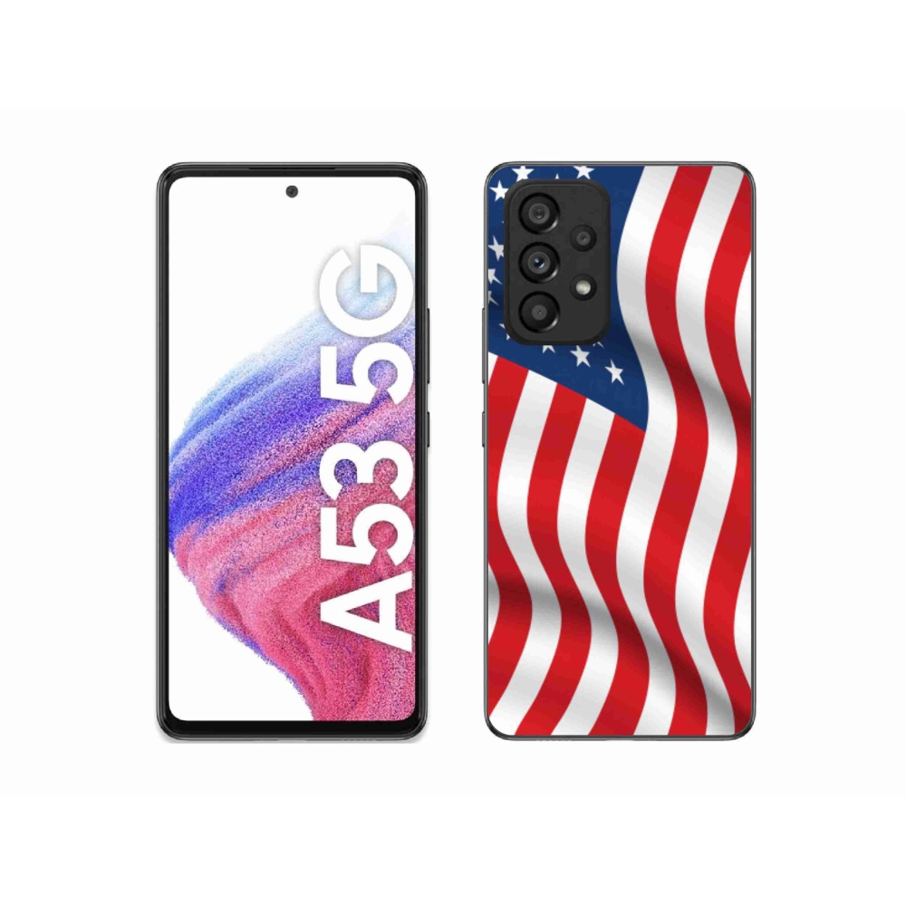 Gélový kryt mmCase na mobil Samsung Galaxy A53 5G - USA vlajka