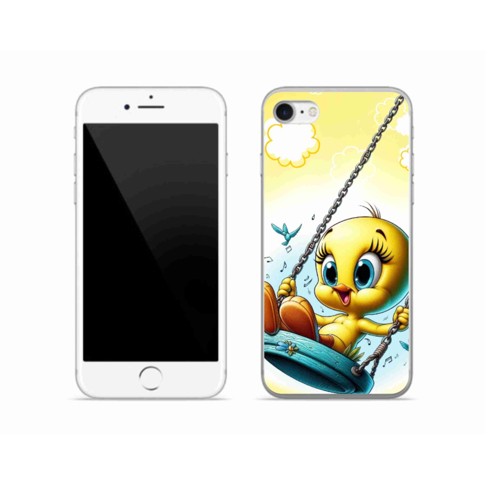 Gélový kryt mmCase na iPhone SE (2020) - tweety