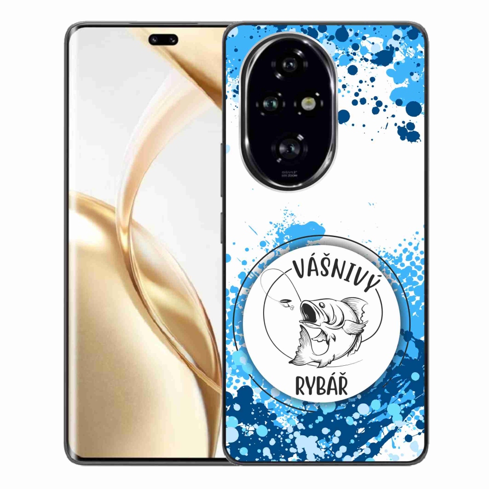 Gélový kryt mmCase na Honor 200 Pro 5G - vášnivý rybár biele pozadie