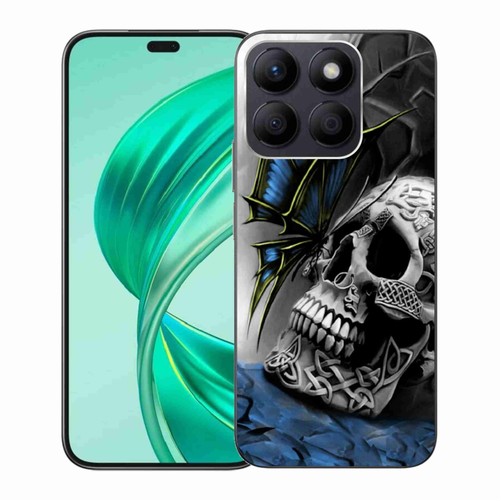 Gélový kryt mmCase na Honor X8b - motýľ a lebka