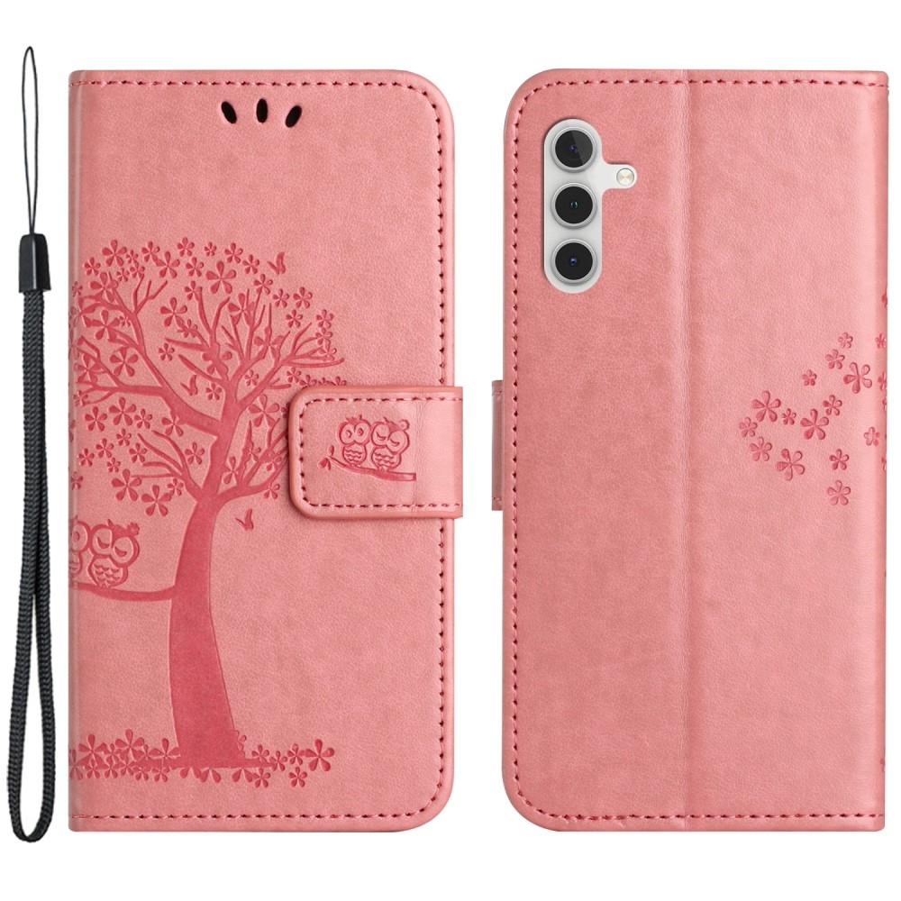 Tree knižkové púzdro na Samsung Galaxy M15 5G - ružové
