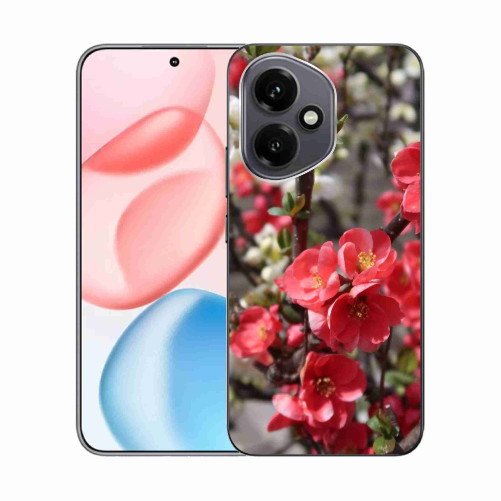 Gélový kryt mmCase na Honor 400 - červené kvety