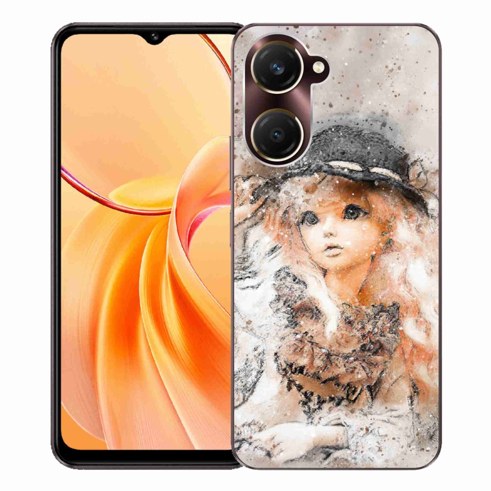 Gélový kryt mmCase na Vivo Y28s 5G - dievčatko s klobúkom