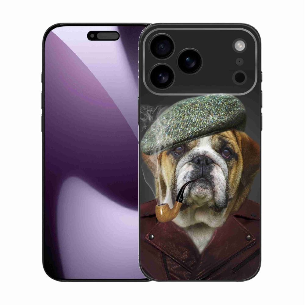 Gélový kryt mmCase na iPhone 17 Pro Max - pes s fajkou