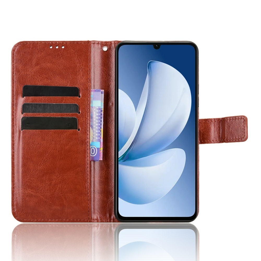 Crazy knižkové puzdro na Realme Note 70T - hnedé