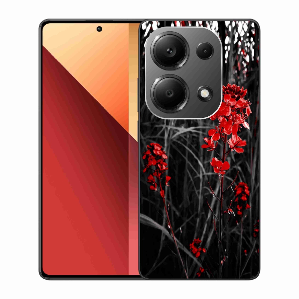 Gélový kryt mmCase na Xiaomi Redmi Note 13 Pro 4G/Poco M6 Pro - červená rastlina