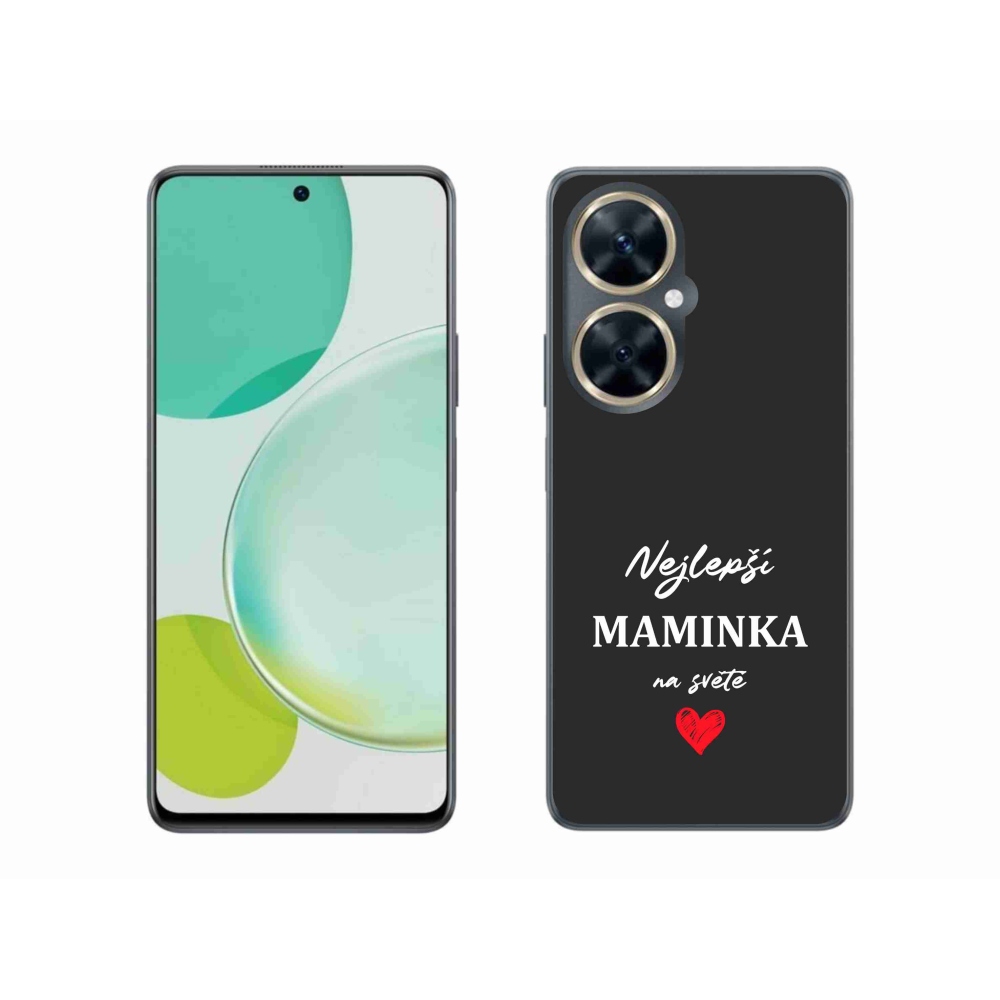 Gélový kryt mmCase na Huawei Nova 11i - najlepšia mamička 1 čierne pozadie