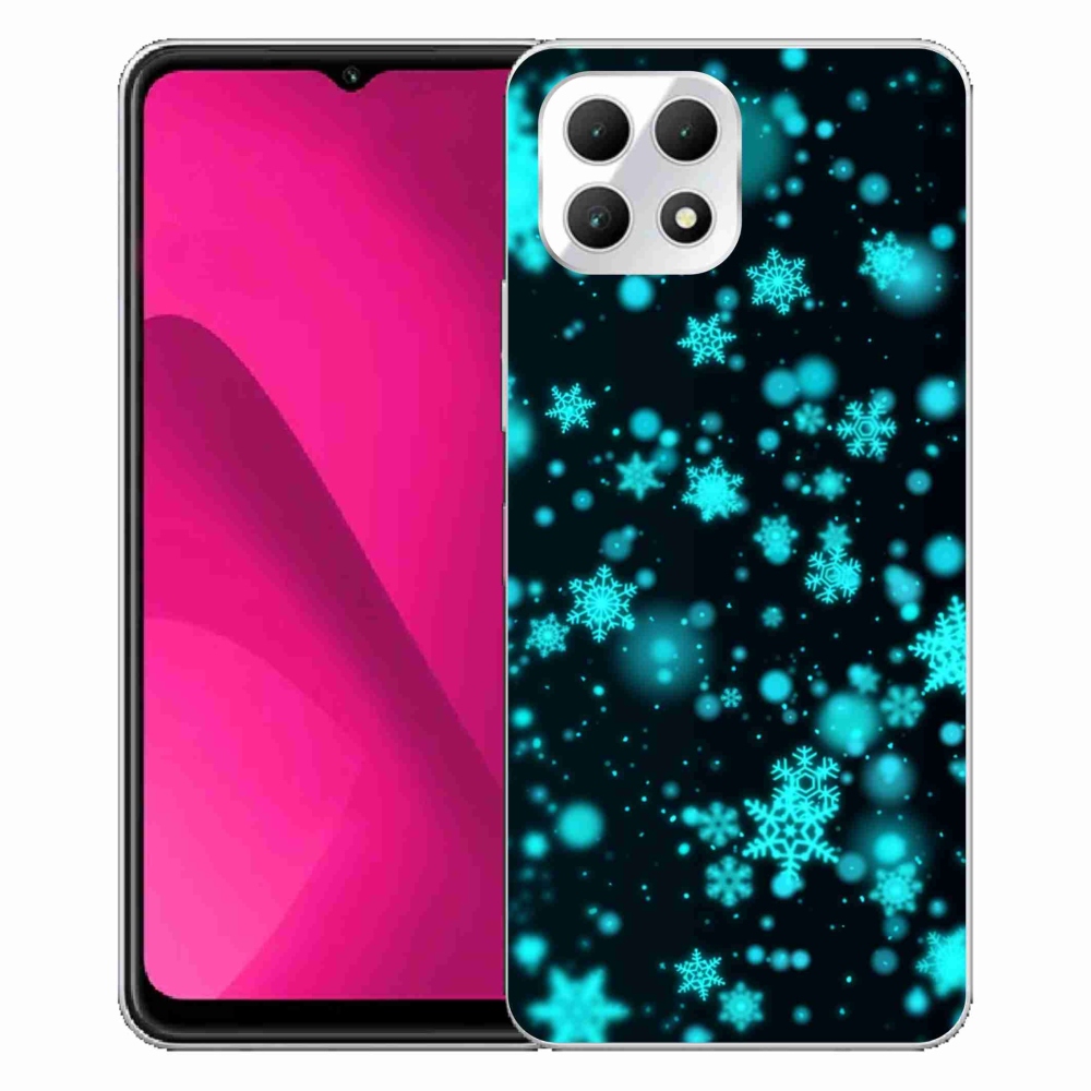 Gélový kryt mmCase na T-Mobile T Phone 2 - snehové vločky 1