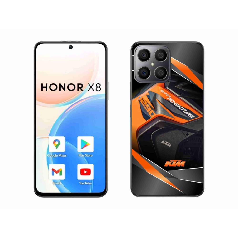 Gélový kryt mmCase na Honor X8 4G - motorka ktm