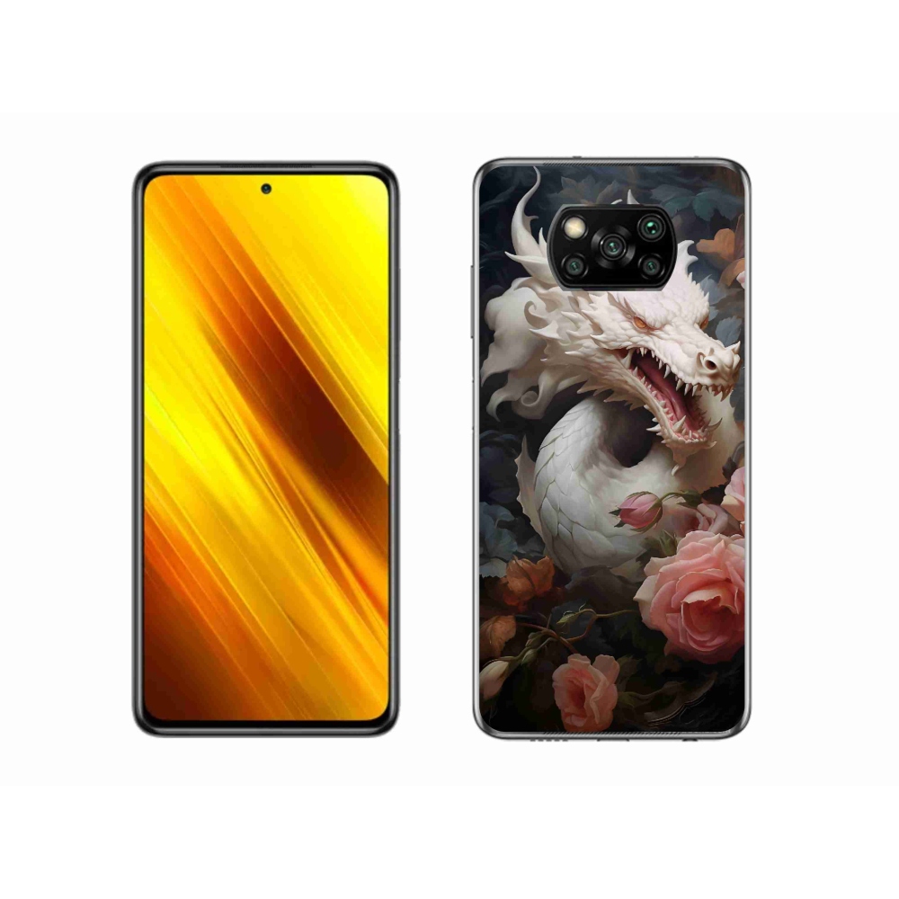 Gélový kryt mmCase na Xiaomi Poco X3 Pro - biely drak